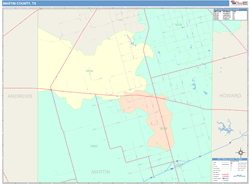 Martin County, TX Wall Map