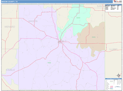 Mason County, TX Wall Map