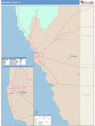 Maverick County, TX Wall Map