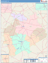 Milam County, TX Wall Map