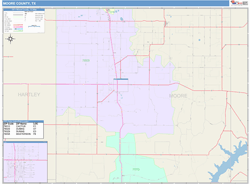 Moore County, TX Wall Map