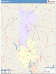 Morris County, TX Wall Map