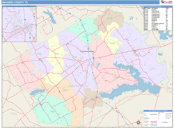 Navarro County, TX Wall Map