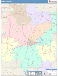 Parker County, TX Wall Map