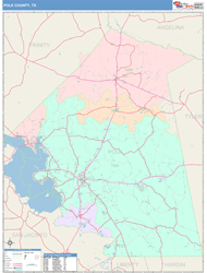 Polk County, TX Wall Map