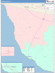 Presidio County, TX Wall Map