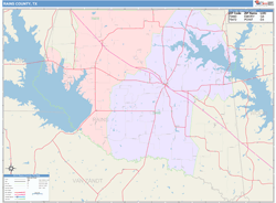 Rains County, TX Wall Map