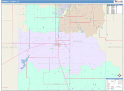 Randall County, TX Wall Map