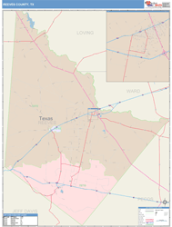 Reeves County, TX Wall Map