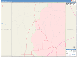 Roberts County, TX Wall Map