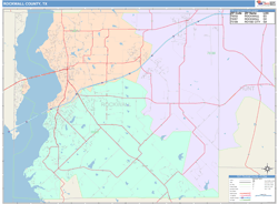 Rockwall County, TX Wall Map