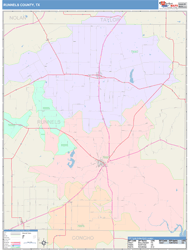 Runnels County, TX Wall Map