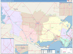 San Patricio County, TX Wall Map