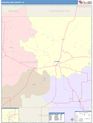 Shackelford County, TX Wall Map