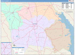 Shelby County, TX Wall Map