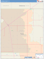 Sherman County, TX Wall Map