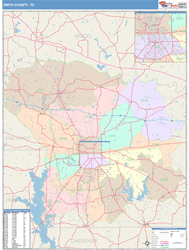 Smith County, TX Wall Map