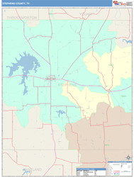 Stephens County, TX Wall Map