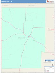 Sterling County, TX Wall Map