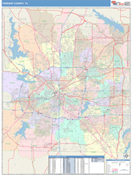 Tarrant County, TX Wall Map