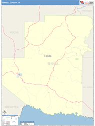 Terrell County, TX Wall Map