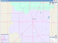 Terry County, TX Wall Map