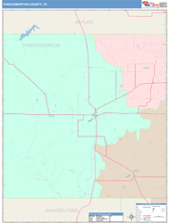 Throckmorton County, TX Wall Map