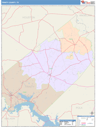 Trinity County, TX Wall Map