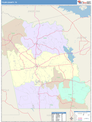 Tyler County, TX Wall Map