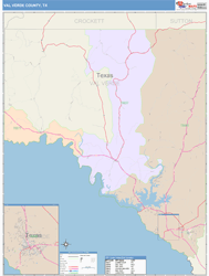 Val Verde County, TX Wall Map