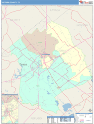 Victoria County, TX Wall Map