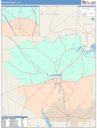 Walker County, TX Wall Map