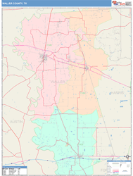 Waller County, TX Wall Map