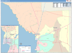 Webb County, TX Wall Map