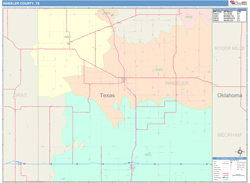 Wheeler County, TX Wall Map