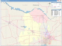 Wichita County, TX Wall Map