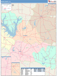Wood County, TX Wall Map