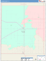 Yoakum County, TX Wall Map