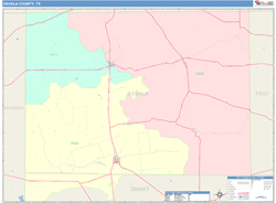 Zavala County, TX Wall Map