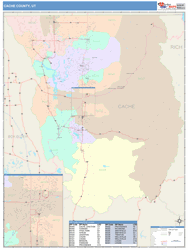 Cache County, UT Wall Map