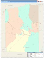 Duchesne County, UT Wall Map