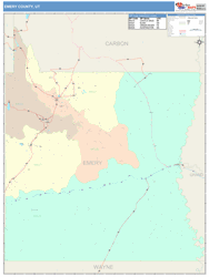 Emery County, UT Wall Map