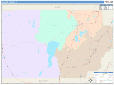 Millard County, UT Wall Map