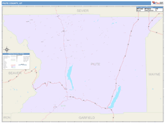 Piute County, UT Wall Map