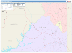 San Juan County, UT Wall Map