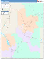 Sanpete County, UT Wall Map