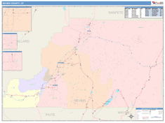 Sevier County, UT Wall Map