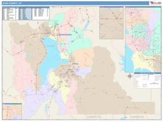 Utah County, UT Wall Map