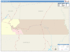 Wayne County, UT Wall Map