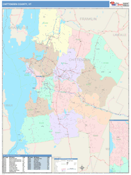 Chittenden County, VT Wall Map